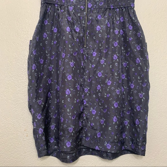 Rebecca Taylor silk floral strapless mini dress size 2 - Picture 9 of 14